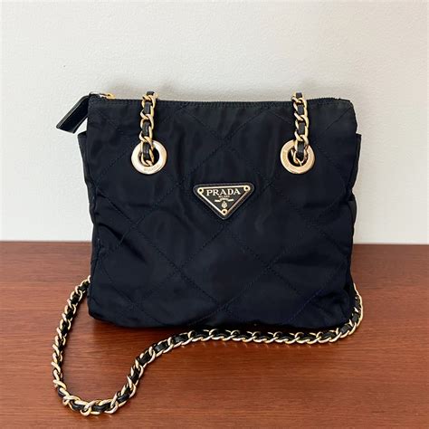 new crossboyd nylon prada bag silver chains